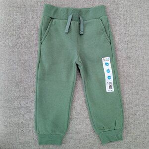 Roots and Threads 12 Month Baby Green Fleece Jogger Sweatpants
